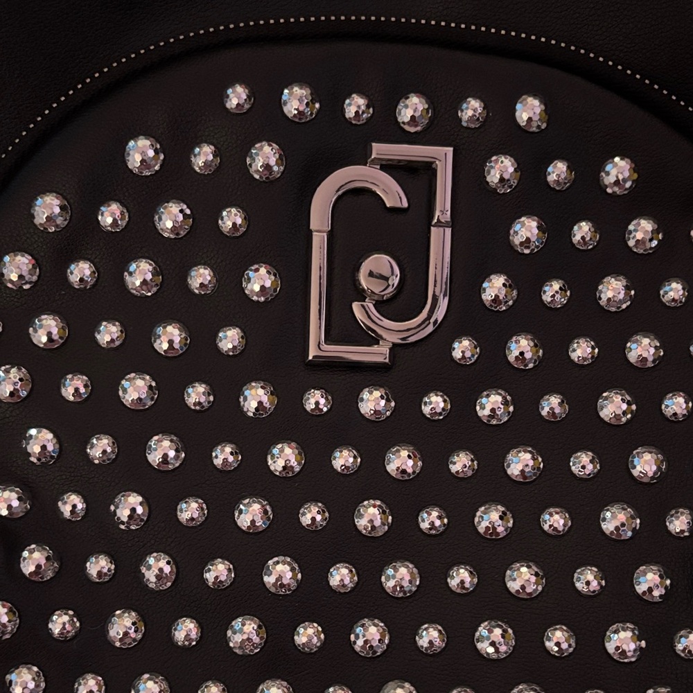Liu Jo Black Backpack with Silver Studs